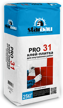 StarBau  PRO 31 Клей для плитки для внутренних работ C0 (25 кг) 3671 - фото 10007