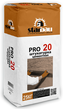 StarBau  PRO 20 Штукатурка цементная (25 кг) 3682 - фото 10018