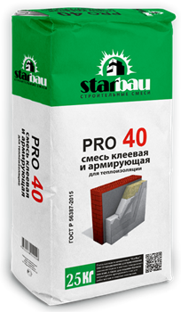 StarBau  PRO 40 Клей для приклейки и армировки (25 кг) 3685 - фото 10021