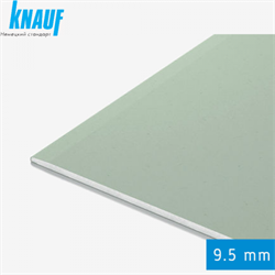 Гипсокартон  ГКЛВ KNAUF   9,5 мм  (1,2*2,5) влагостойкая (72/216) 3701 - фото 10035