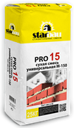 StarBau  PRO 15 Сухая смесь универсальная М-150  (25 кг)